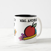 Aangepaste Rode Apple-docenten Tweekleurige Koffiemok (Voorkant rechts)