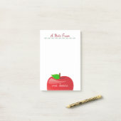 Aangepaste Rode Apple-leraar Post-it® Notes (Op bureau)