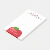 Aangepaste Rode Apple-leraar Post-it® Notes (Schuin)
