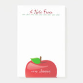 Aangepaste Rode Apple-leraar Post-it® Notes (Voorkant)