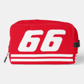 Aangepaste rode auto racing sport toilettas kit toilettasje (Achterkant)