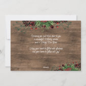 Aangepaste rode bessen Groene Holly Botanische Fol Feestdagenkaart (Achterkant)