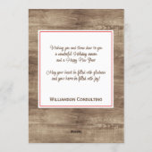 Aangepaste rode bessen Groene Holly Botanische Fol Feestdagenkaart (Achterkant)