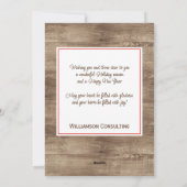 Aangepaste rode bessen Groene Holly Botanische Fol Feestdagenkaart (Achterkant)