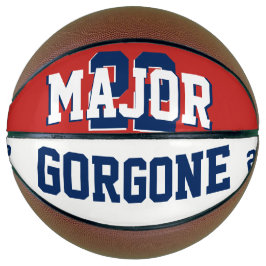 Aangepaste rode, blauwe Basketball Full Size-schoo Basketbal