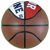 Aangepaste rode, blauwe Basketball Full Size-schoo Basketbal (Rechts)