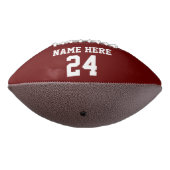 AANGEPASTE RODE BLAUWE NUMMER NAAM TYPOGRAFIE AMERICAN FOOTBALL (Gedraaid 270)