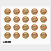 Aangepaste  rode bloedspatten Halloween Party Ronde Sticker (Vel)
