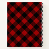 Aangepaste rode buffelplaat notitieboek (Achterkant)