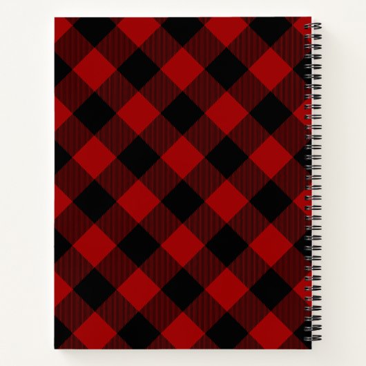 Aangepaste rode buffelplaat notitieboek (Achterkant)