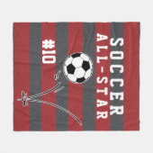 Aangepaste rode en grijze tas fleece deken (Voorkant (Horizontaal))