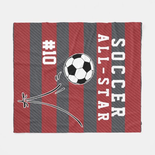 Aangepaste rode en grijze tas fleece deken (Voorkant (Horizontaal))