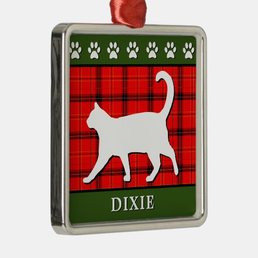 Aangepaste rode en groene kerstkeuken metalen ornament (Rechts)