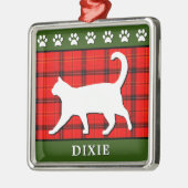 Aangepaste rode en groene kerstkeuken metalen ornament (Links)