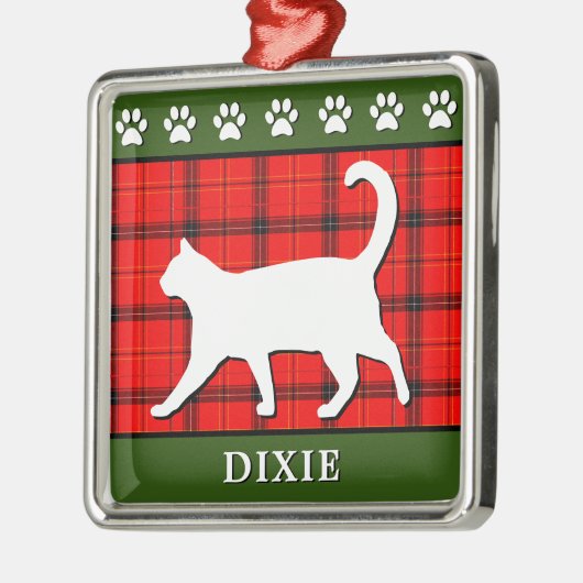 Aangepaste rode en groene kerstkeuken metalen ornament (Links)