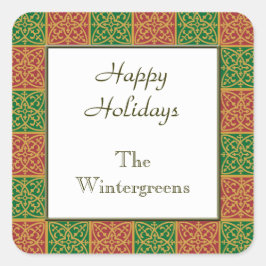 Aangepaste rode en groene vakantie bakken Stickers