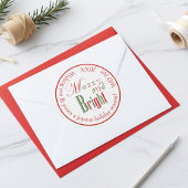 Aangepaste rode en groene vrolijke en heldere Stic Ronde Sticker