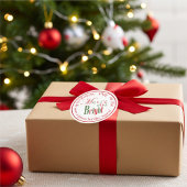 Aangepaste rode en groene vrolijke en heldere Stic Ronde Sticker