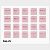Aangepaste rode en roze "Mama's Melt Down" kaars Vierkante Sticker (Vel)