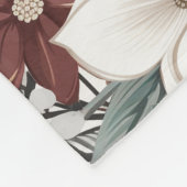 Aangepaste rode en witte aquarel bloemenkerst fleece deken (Hoek)