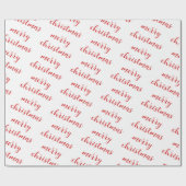 Aangepaste rode en witte sjabloon Kerstcadeau Cadeaupapier (Vlak)