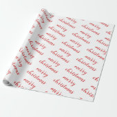 Aangepaste rode en witte sjabloon Kerstcadeau Cadeaupapier (Uitgerold)