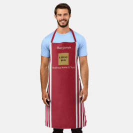 Aangepaste rode en witte streep schort