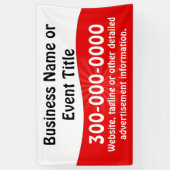 Aangepaste rode en witte zaken Adverteren Spandoek (Verticaal)