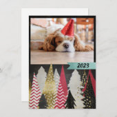 Aangepaste rode en zwarte foto notitiekaartje (Voorkant / Achterkant)