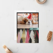 Aangepaste rode en zwarte foto notitiekaartje (Voorkant / Achterkant in situ)