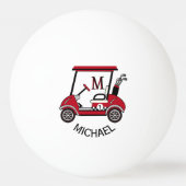 Aangepaste rode en zwarte kunst - Aangepast Pingpongbal (Voorkant)