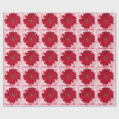 Aangepaste Rode Gerber Daisy-foto Cadeaupapier (Vlak)