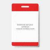 Aangepaste rode geregistreerde verpleegkundige per badge (Achterkant)