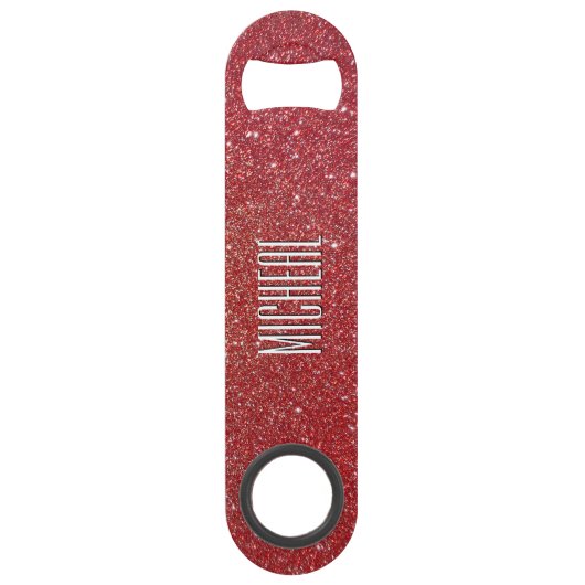 Aangepaste rode glazen bliksnelheid flesopening speed flessenopener (Achterkant)