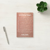 Aangepaste rode glinsterende gevoerde takenlijst post-it® notes (Kantoor)