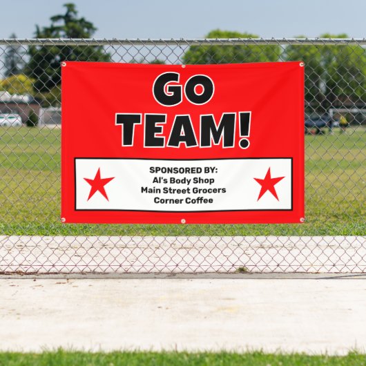 Aangepaste rode Go-teambanner Spandoek (Insitu)