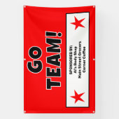 Aangepaste rode Go-teambanner Spandoek (Verticaal)
