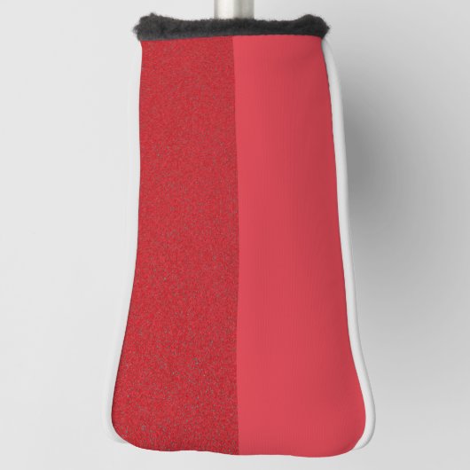 Aangepaste Rode Golfkop Hoesje – Horizontale Split Golfheadcover (Draai 90)