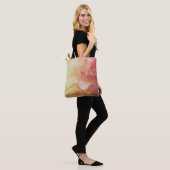 Aangepaste rode gouden Blauwgroen olieverf Modern Tote Bag (Op model)