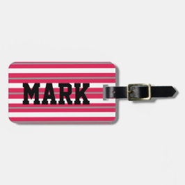 Aangepaste rode, grijze strepjes bagagelabel