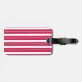Aangepaste rode, grijze strepjes bagagelabel (Achterkant horizontaal)