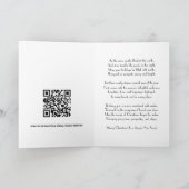 Aangepaste Rode Groene Candy Strepen Kerst QR Code Feestdagen Kaart (Binnen)