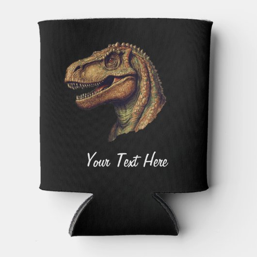 Aangepaste rode groene dinosaurus T-Rex Tyrannosau Blikjeskoeler (Voorkant)