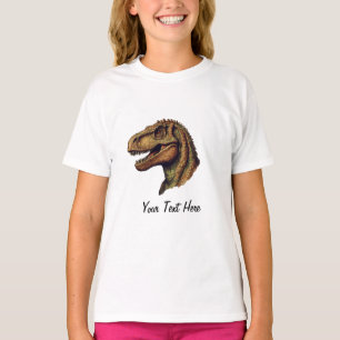 Aangepaste rode groene dinosaurus T-Rex Tyrannosau T-shirt