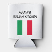 Aangepaste rode groene en witte Italiaanse vlag Ki Blikjeskoeler (Voorkant)