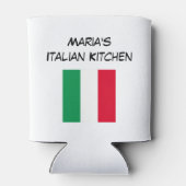 Aangepaste rode groene en witte Italiaanse vlag Ki Blikjeskoeler (Achterkant)