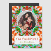 Aangepaste Rode Groene Kerst Magnetische Decor Kaa Uitnodiging (Voorkant / Achterkant)