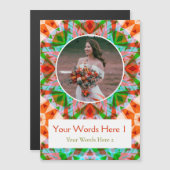 Aangepaste Rode Groene Kerstbruiloft Dankjewel Kaa Magnetische Uitnodiging (Voorkant / Achterkant)