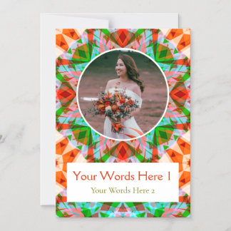 Aangepaste Rode Groene Kerstbruiloft Dankjewel Kaa Magnetische Uitnodiging