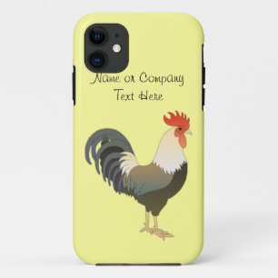 Aangepaste Rode Haan Boerderij Dier geel Case-Mate iPhone Case